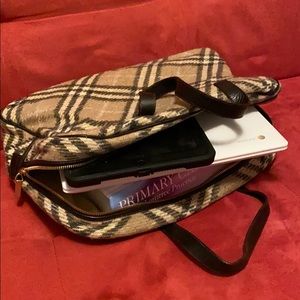 Authentic Burberry wool computer/book bag
